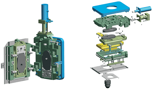 مکانیزم دریچه کشویی پاتیل TH410-B70VI - دریچه‌های کشویی پاتیل تای هه چین